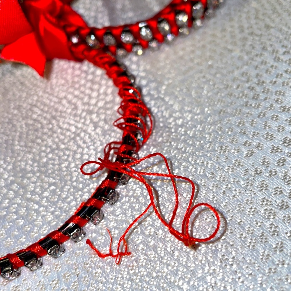 The Limited Rhinestone Stacking Bangles with Red Thread - Picture 4 of 4